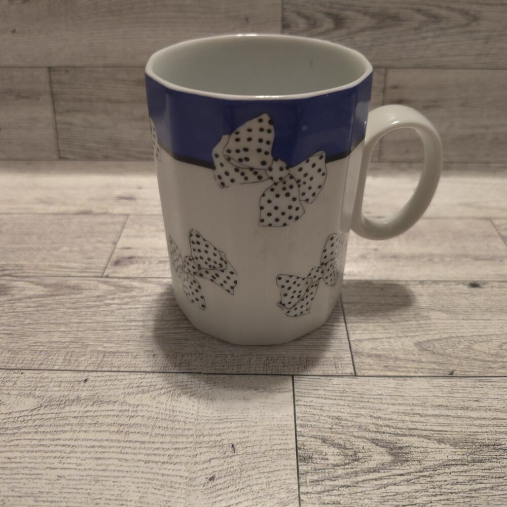 Studio Nova Buttons And‎ Bows Mug Oven To Table Blue Black L5342